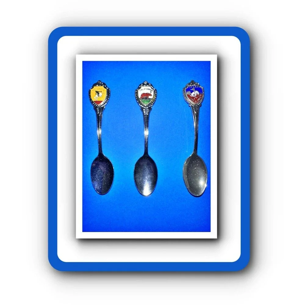 Vintage 70's Novelty Spoons Collector States Cottagecore Cabincore Classic